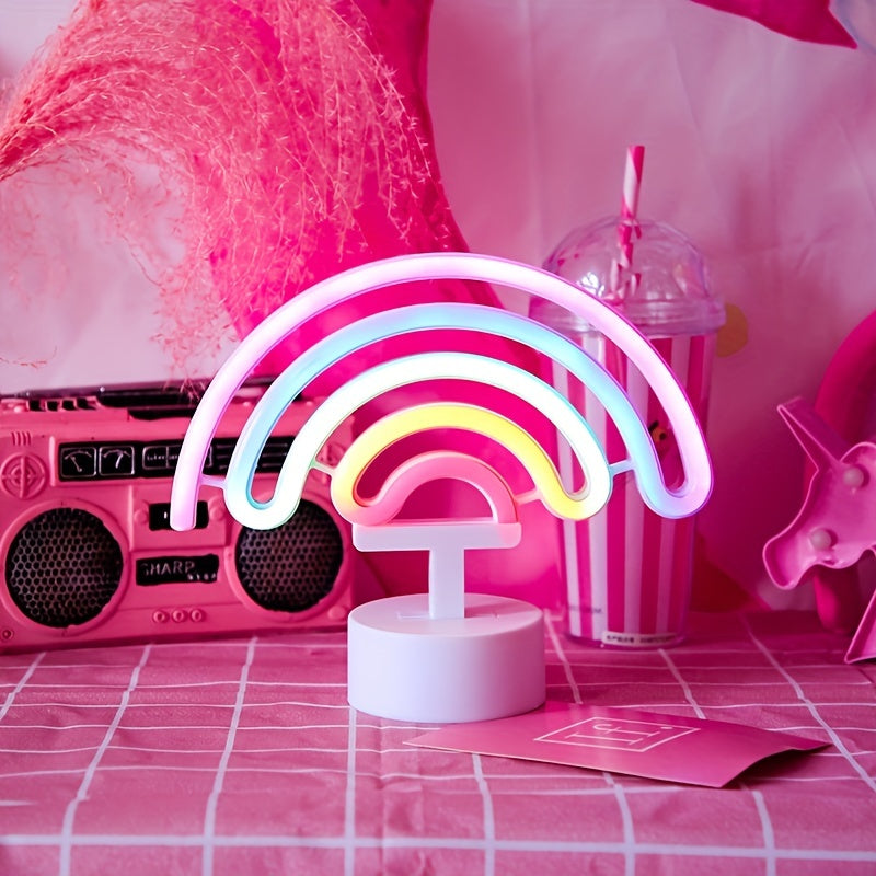 RainbowGlow – Modern Neon Rainbow with Designer Base