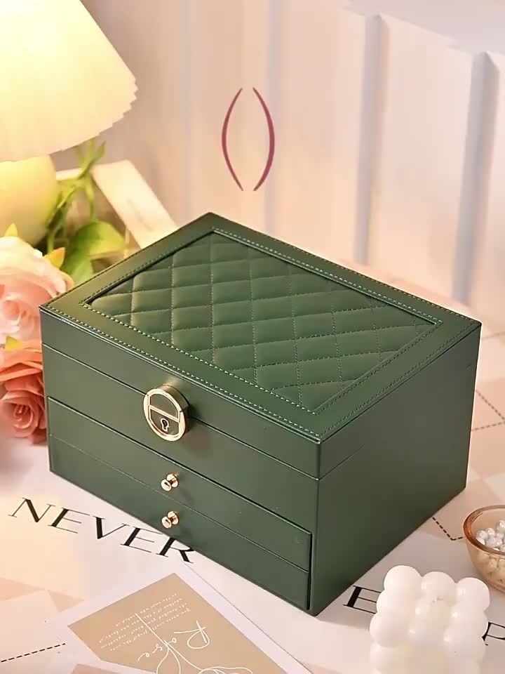 Elegance - Luxury Jewelry Organizer with High-Quality Leather