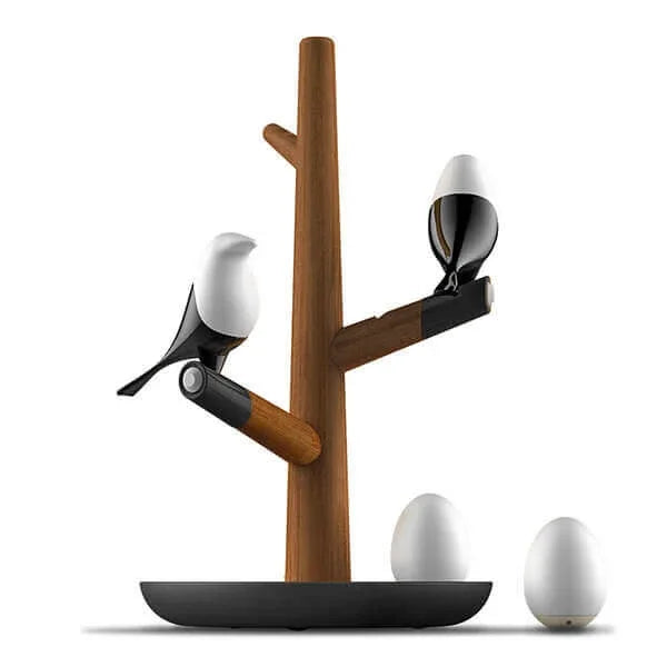 BrightOak Elegance - Smart Wooden Table Lamp with Motion Sensor