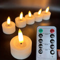 GlowFlicker – Set of 6 LED Tea Lights with Remote Control