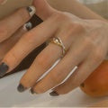 Elegant Sterling Silver Crossover Ring with Beautiful Pearl - Alina Collection