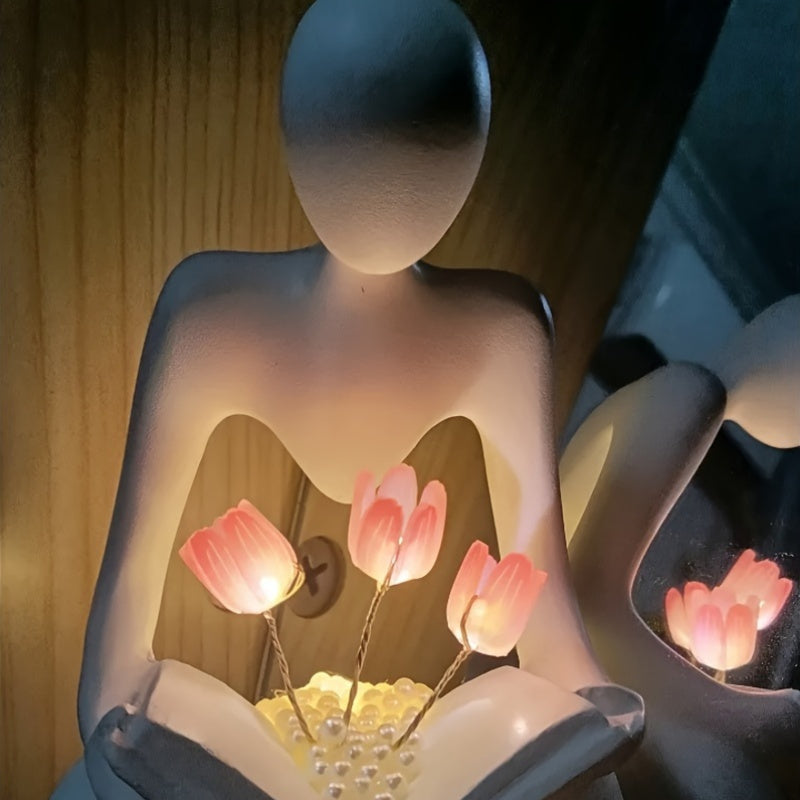 TulipGlow Lamp - Abstract Tulip Night Light for Bedroom