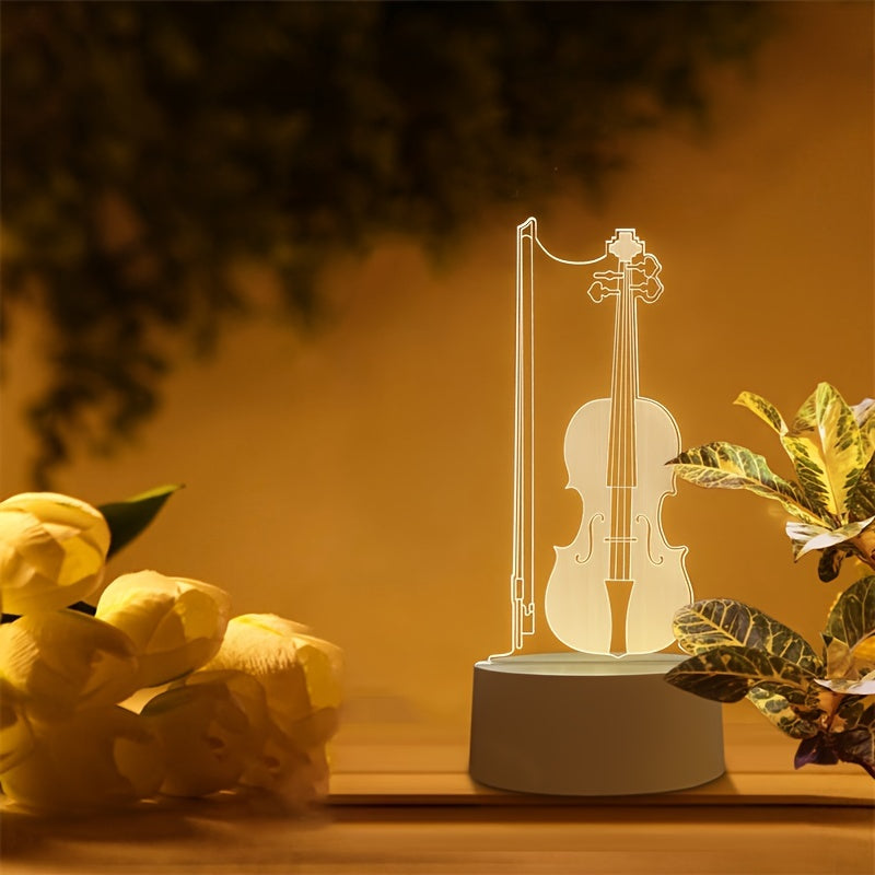 MelodyGlow Lamp - 3D Cello LED Table Lamp