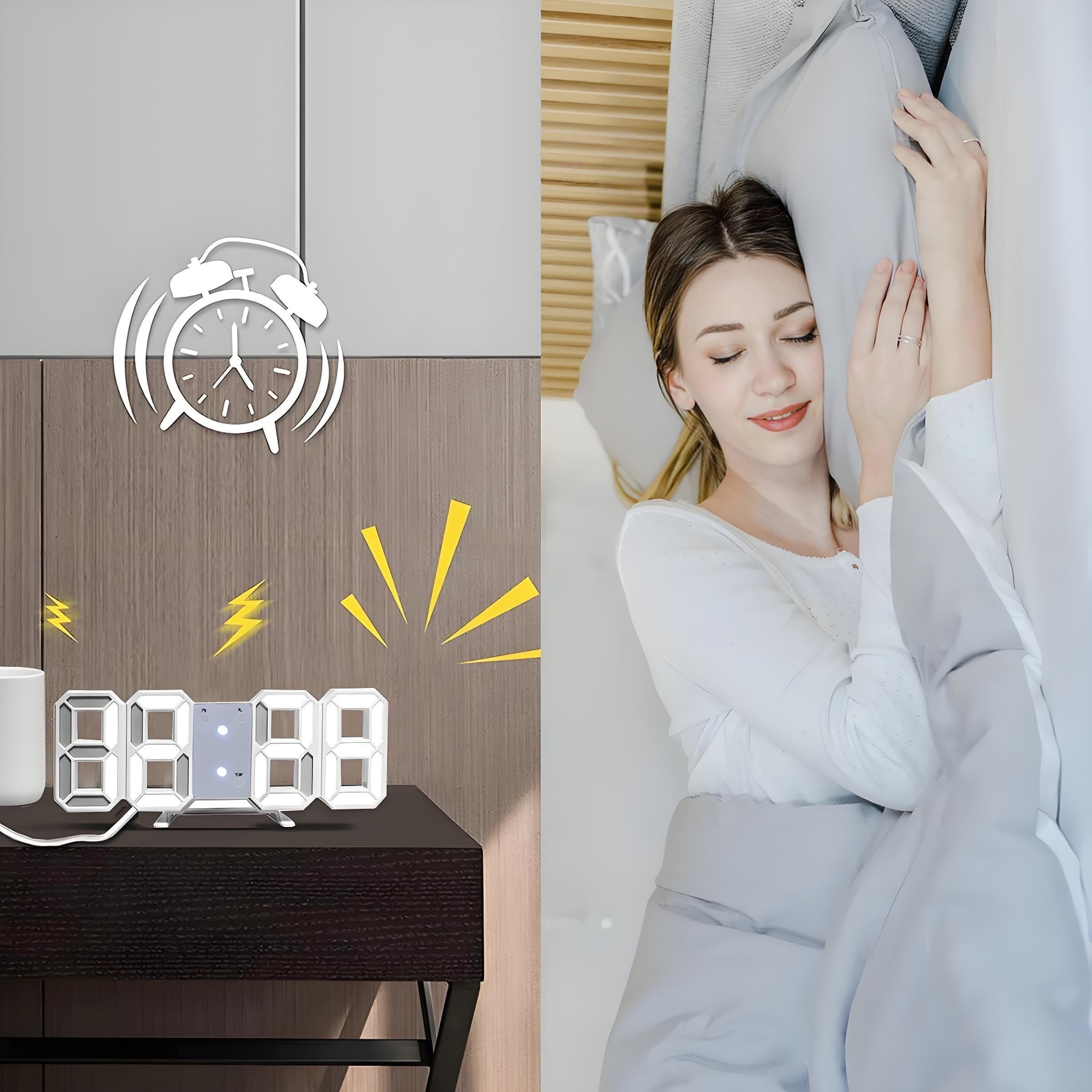 DigiTime Clock – LED 3D Clock with Calendar & Temperature