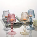 CrystalGlow – Luxury Glass Table Lamp & Candle Holder