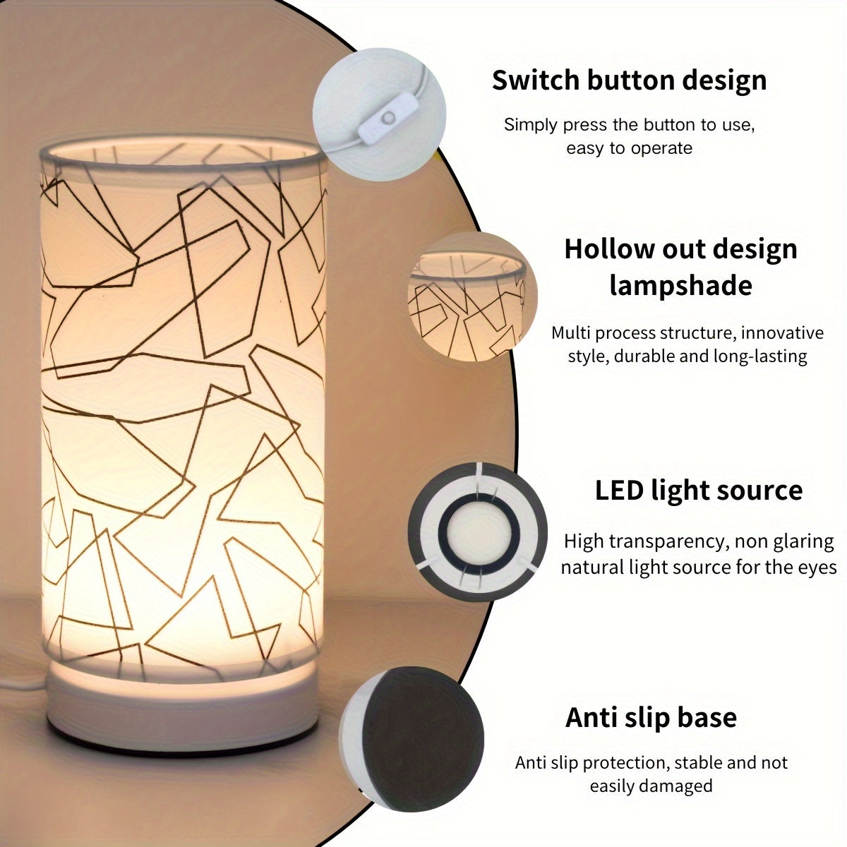 ModernLight – Illuminated USB Table Lamp in Cylinder