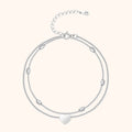 Chic Fiora Enchantment Ankle Bracelet with Heart Charms