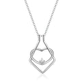Amelina Heart Necklace with Ring Holder – Elegance in Full Bloom