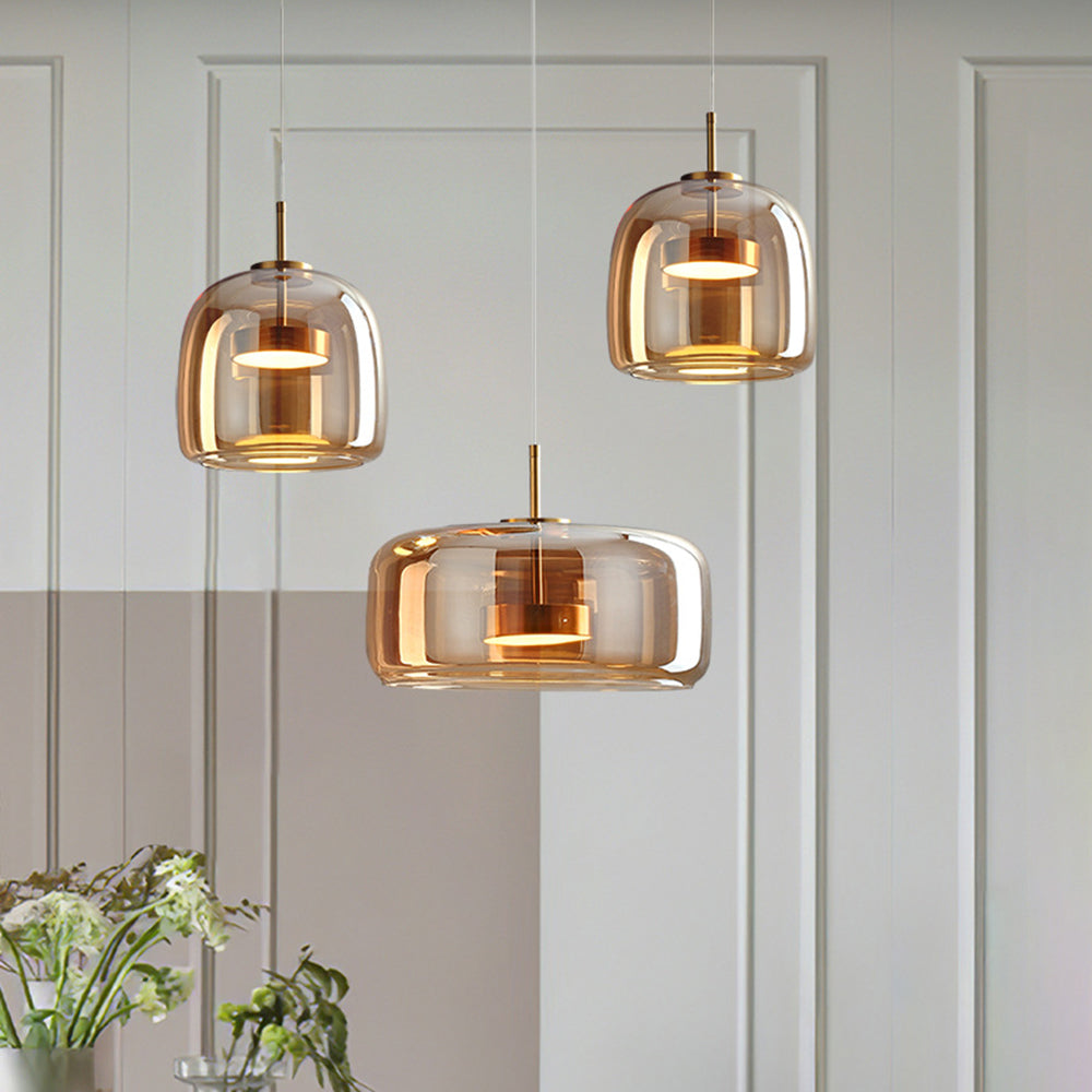 Hailie LED – Retro Amber Pendant Light for Atmospheric Illumination