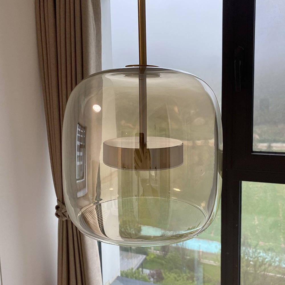Hailie LED – Retro Amber Pendant Light for Atmospheric Illumination