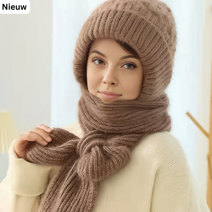CozyWind Beanie & Scarf Set - Women's Winter Fashion