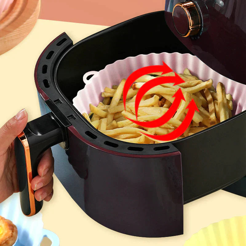 SiliconeFry Tray – Reusable Air Fryer Tray for Dishwasher