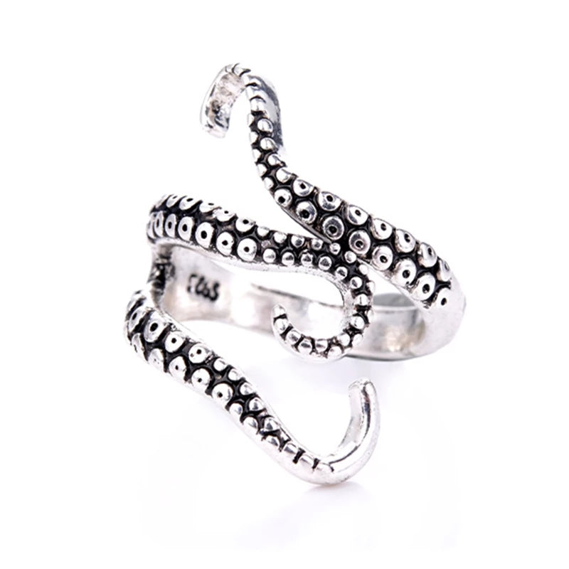 Adjustable Silver Tentacle Ring - Nautilus, the Perfect Accessory for a Truly Inspiring Look!