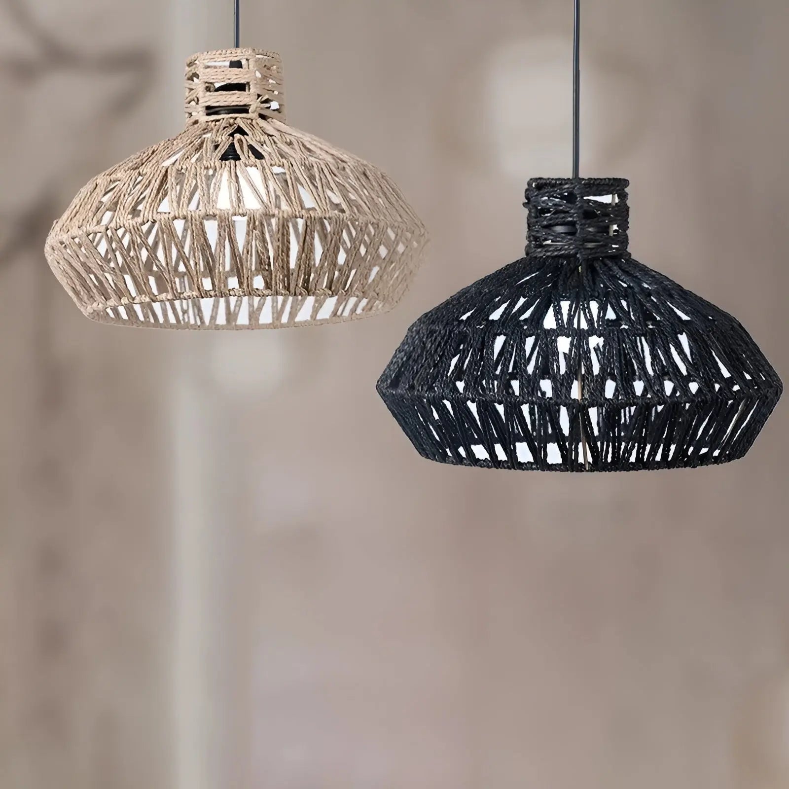 Elegant Vintage Rattan Pendant Lamp – Timeless Luxury for Any Space