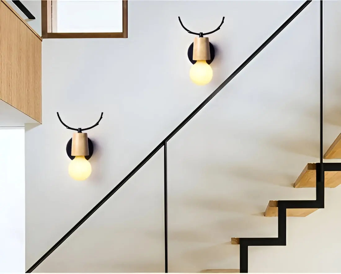 Nordic Glow Gewei LED Wandlamp – Elegant & Energiezuinig Design