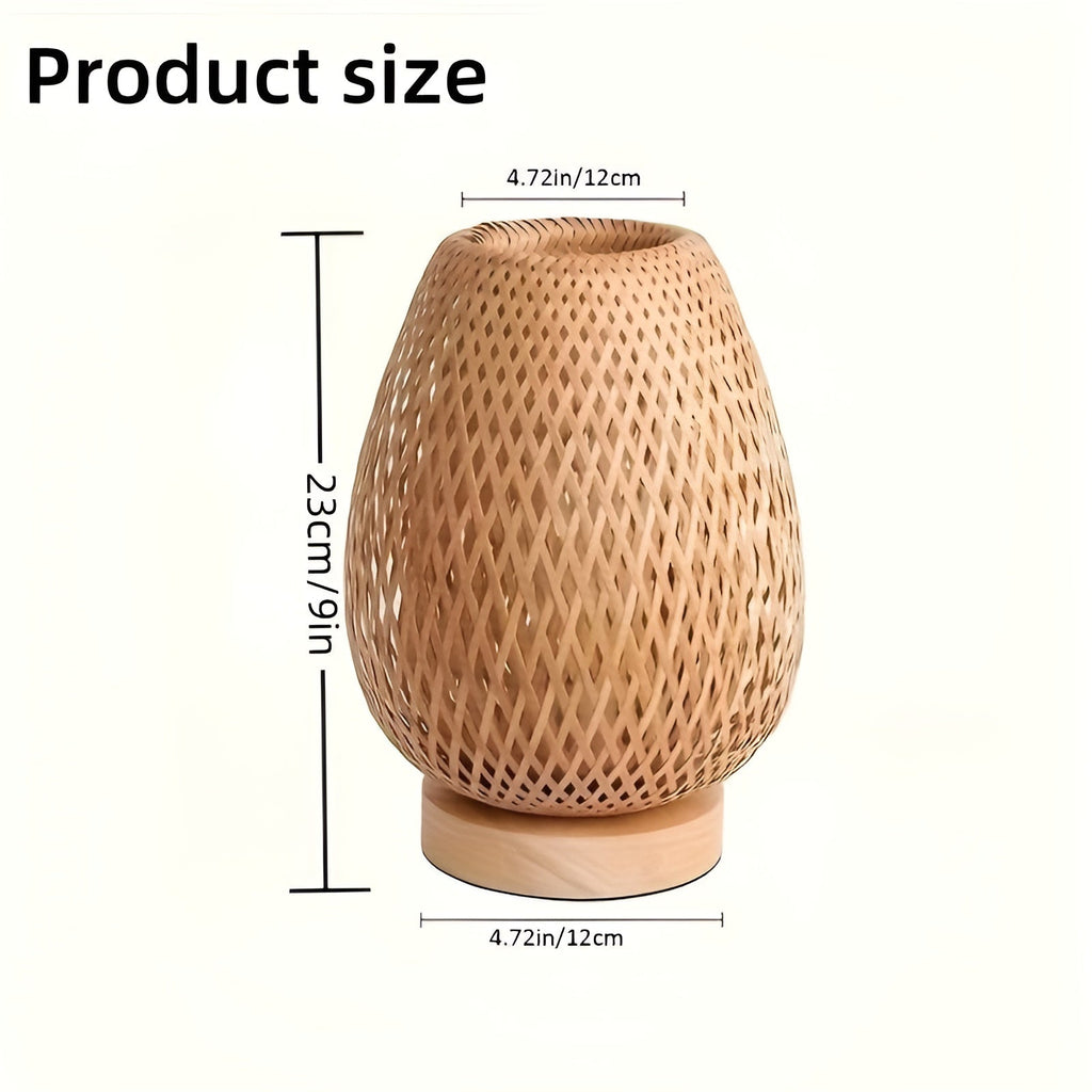 Stylish Bamboo Table Lamp with USB Power – Durable and Energy-Efficient Design