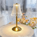 Cristalglow - Chic Cordless Table Lamp with Elegant Crystal Decoration