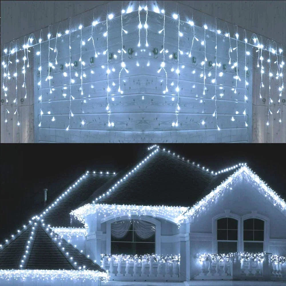 EclatFestif Outdoor Lighting - Enchanting LED Curtain Lights for Outdoor Use