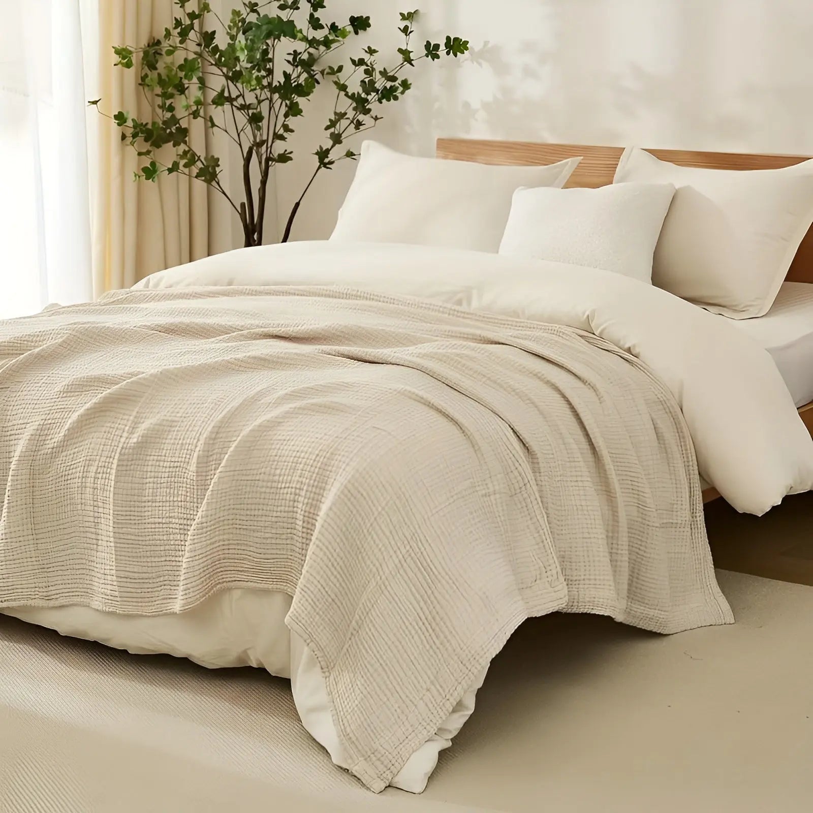 CottonComfort - Luxurious Breathable Cotton Blanket