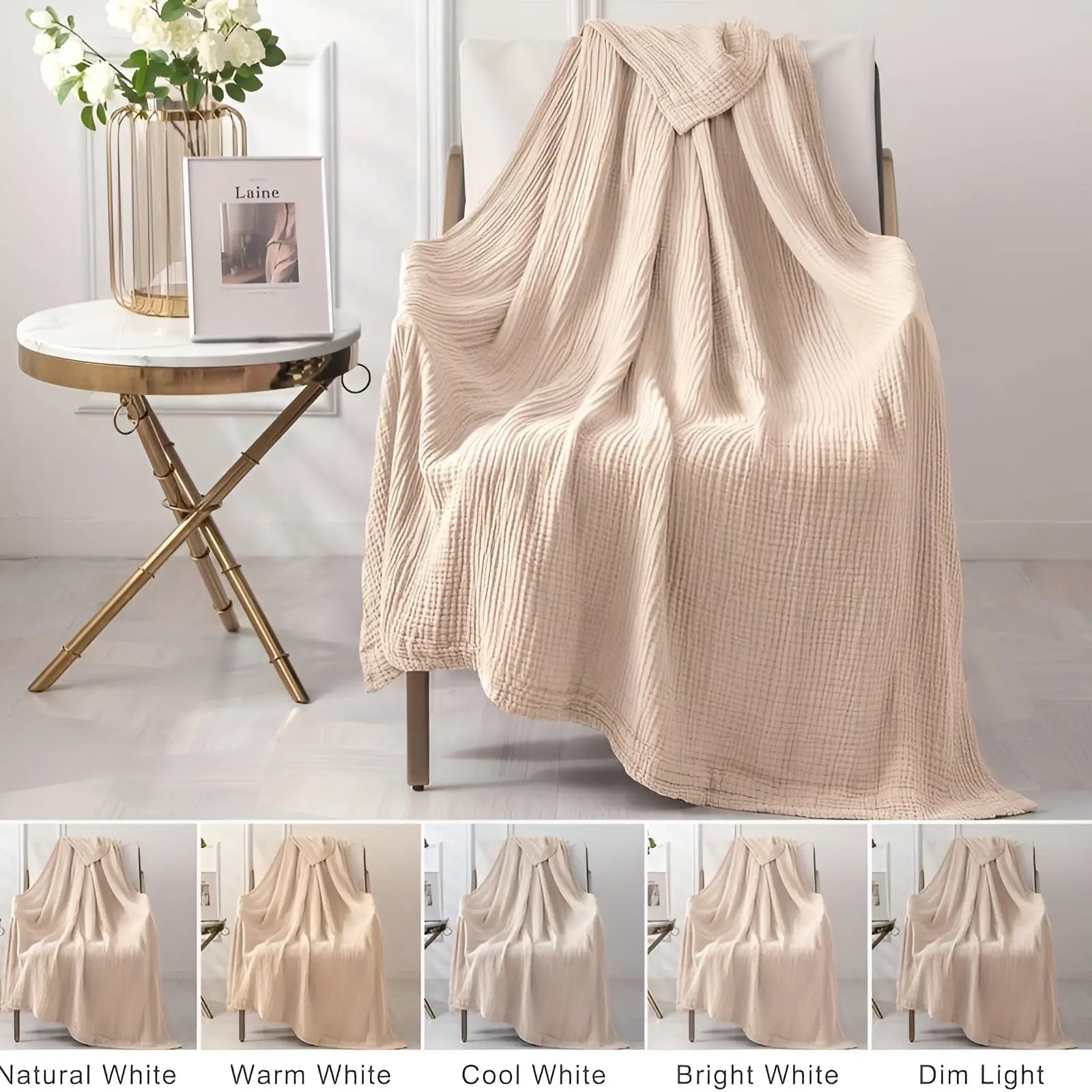 BreezeCotton Luxe All-Season Cotton Blanket