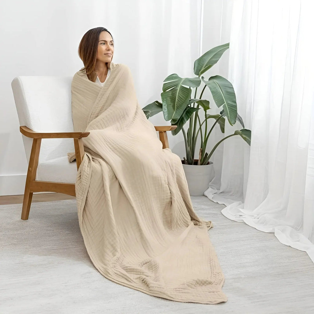 BreezeCotton Luxe All-Season Cotton Blanket