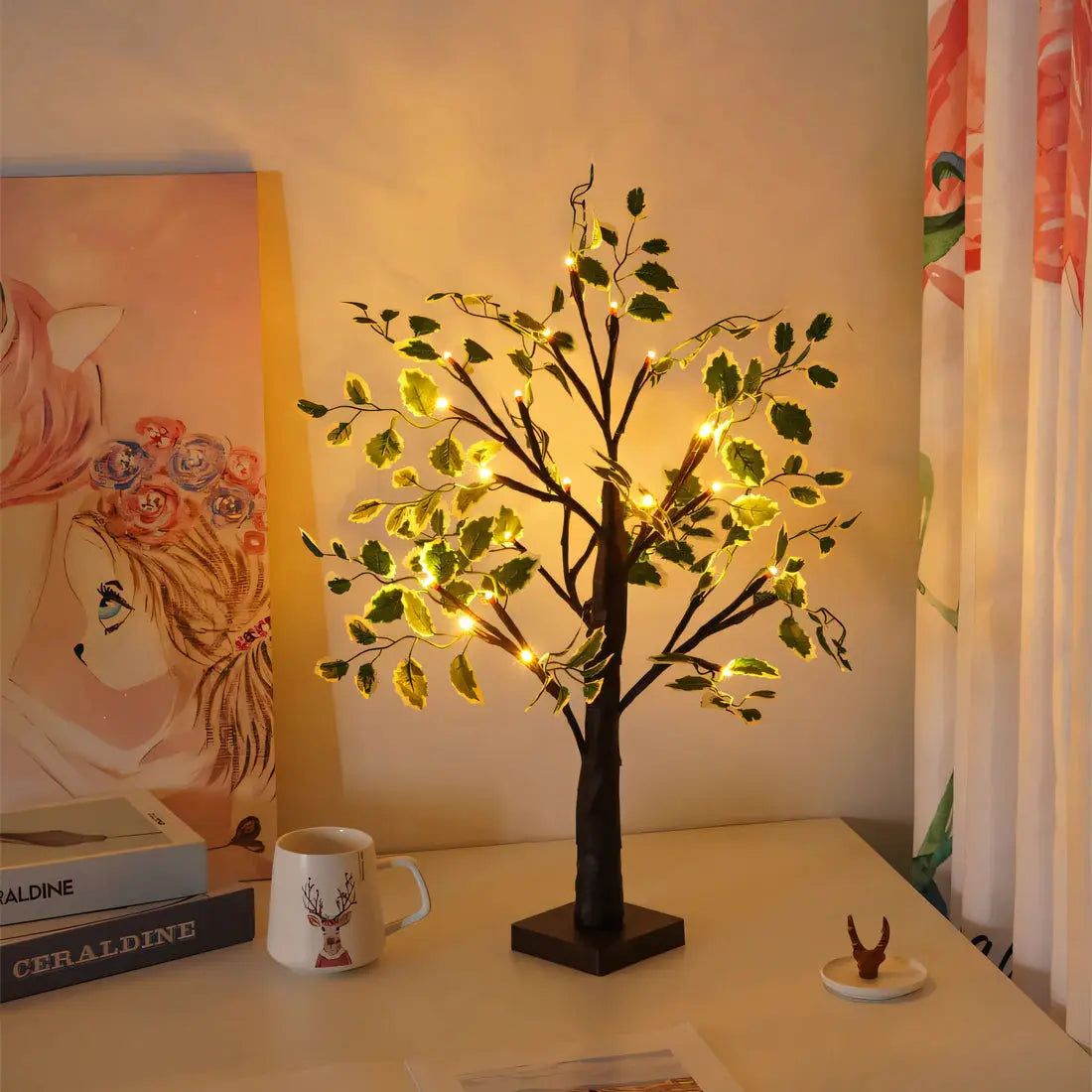 Magic BrightTree Table Lamp – Elegant Tree Design with Warm LED Lighting