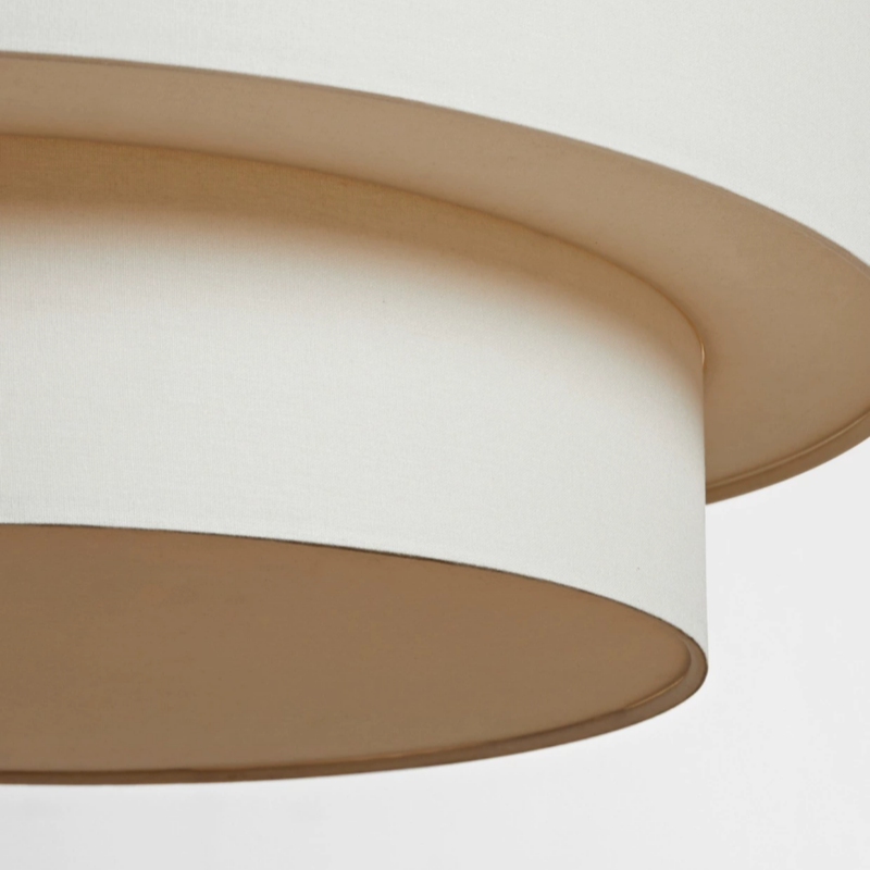 EleganceLuxe Light – Beige Linen Bauhaus Pendant Lamp