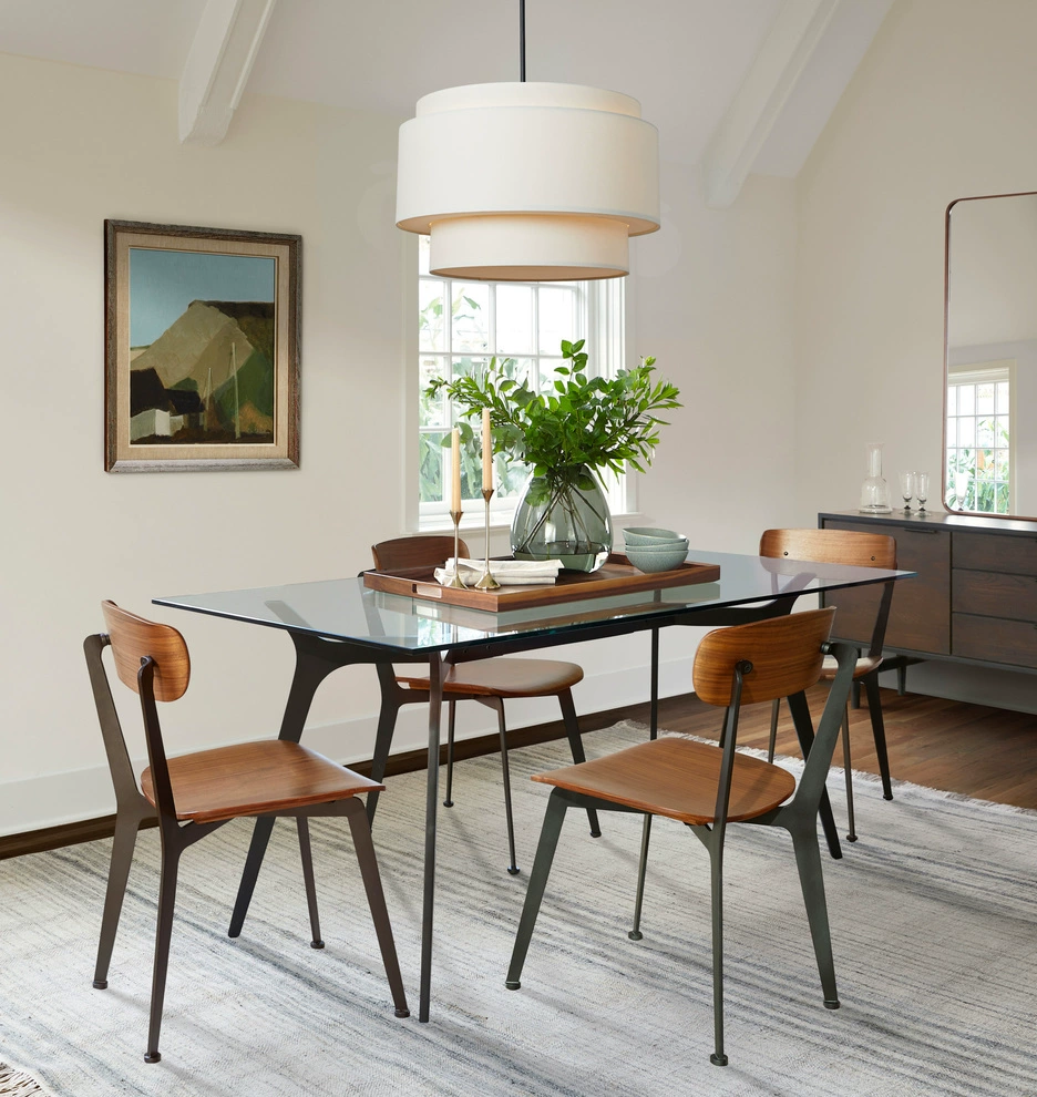 EleganceLuxe Light – Beige Linen Bauhaus Pendant Lamp