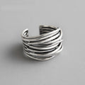 Elegant Liora Adjustable Silver Stacking Ring