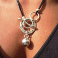 Stylish Vintage Silver Necklace - Elina