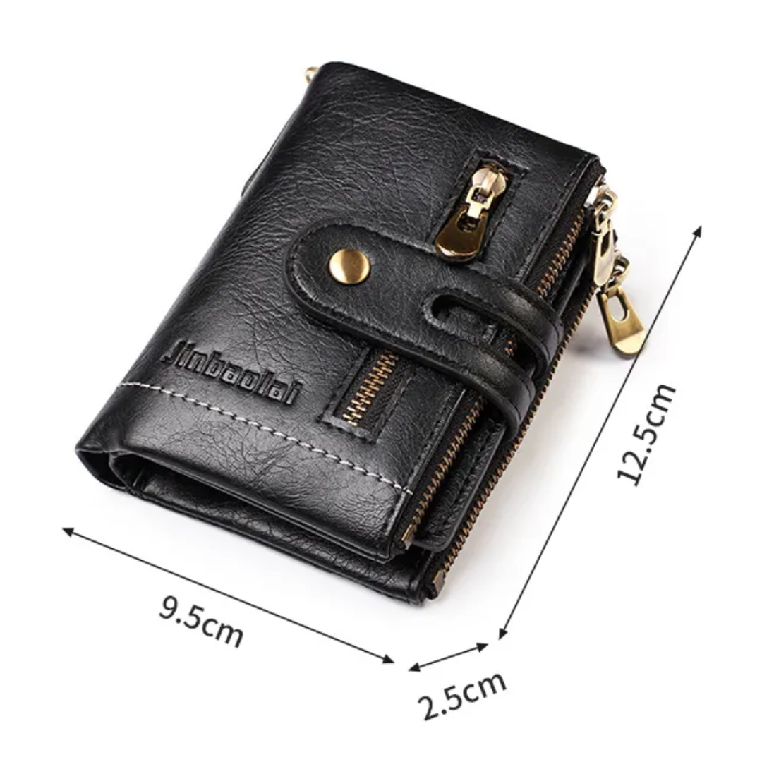 VintageCraft - Tough Leather Wallet with Chain