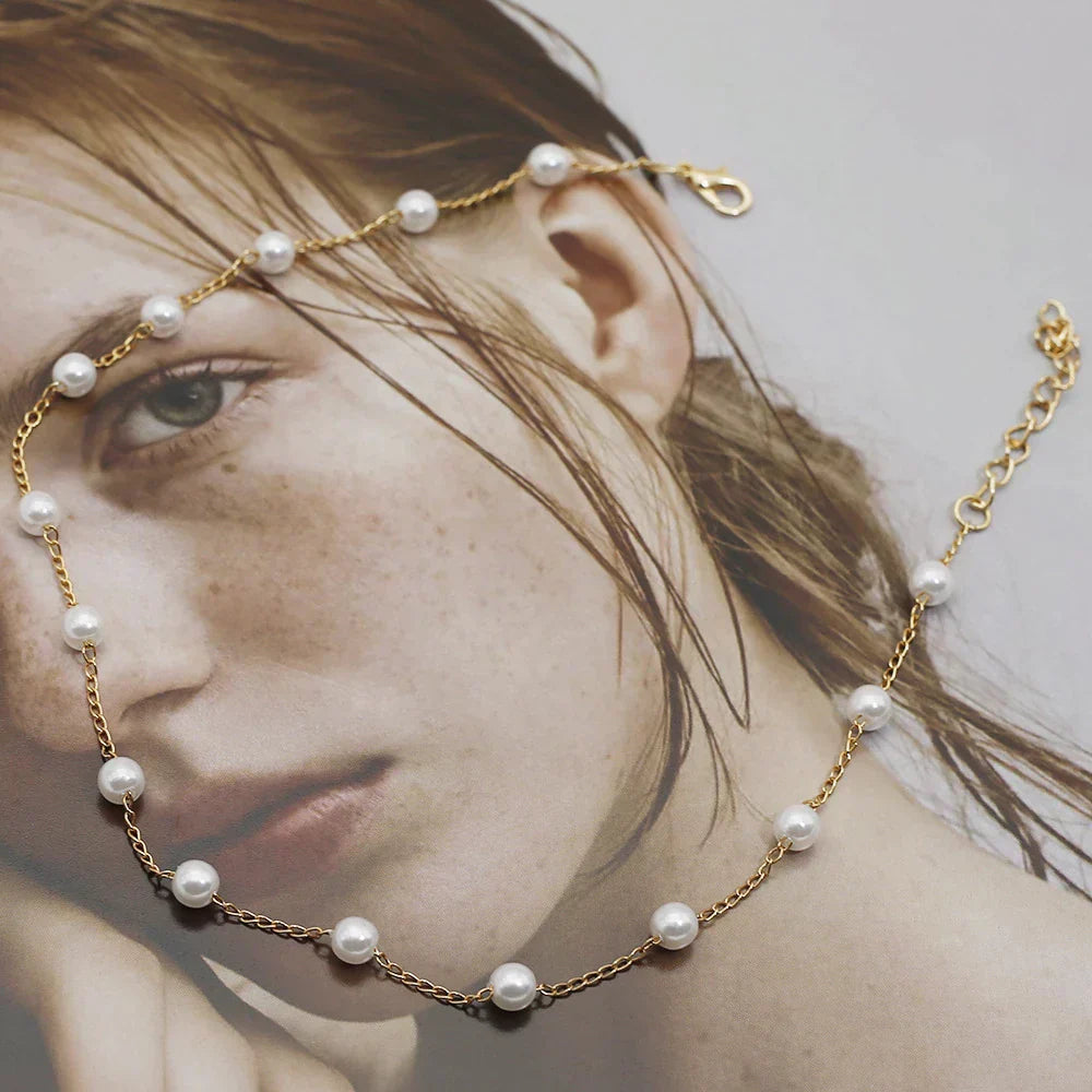 Luxury Gold Pearl Necklace - Marilena Elegance