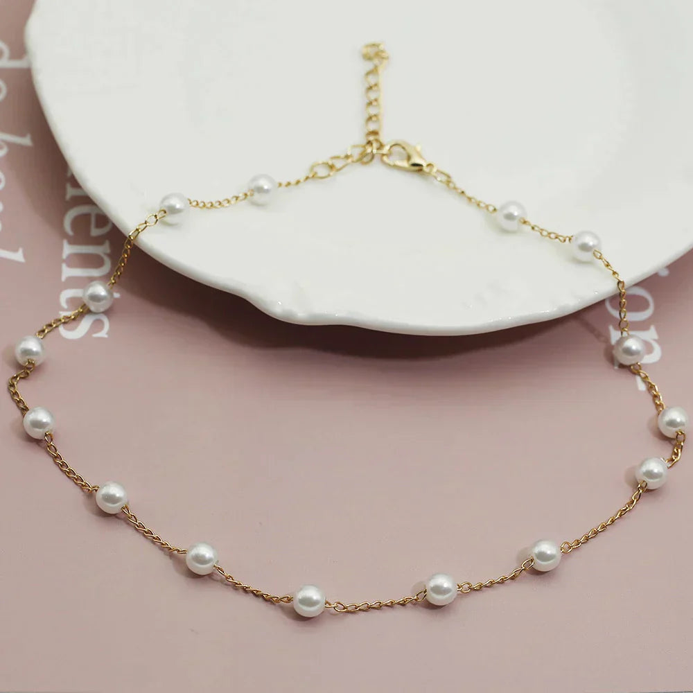 Luxury Gold Pearl Necklace - Marilena Elegance