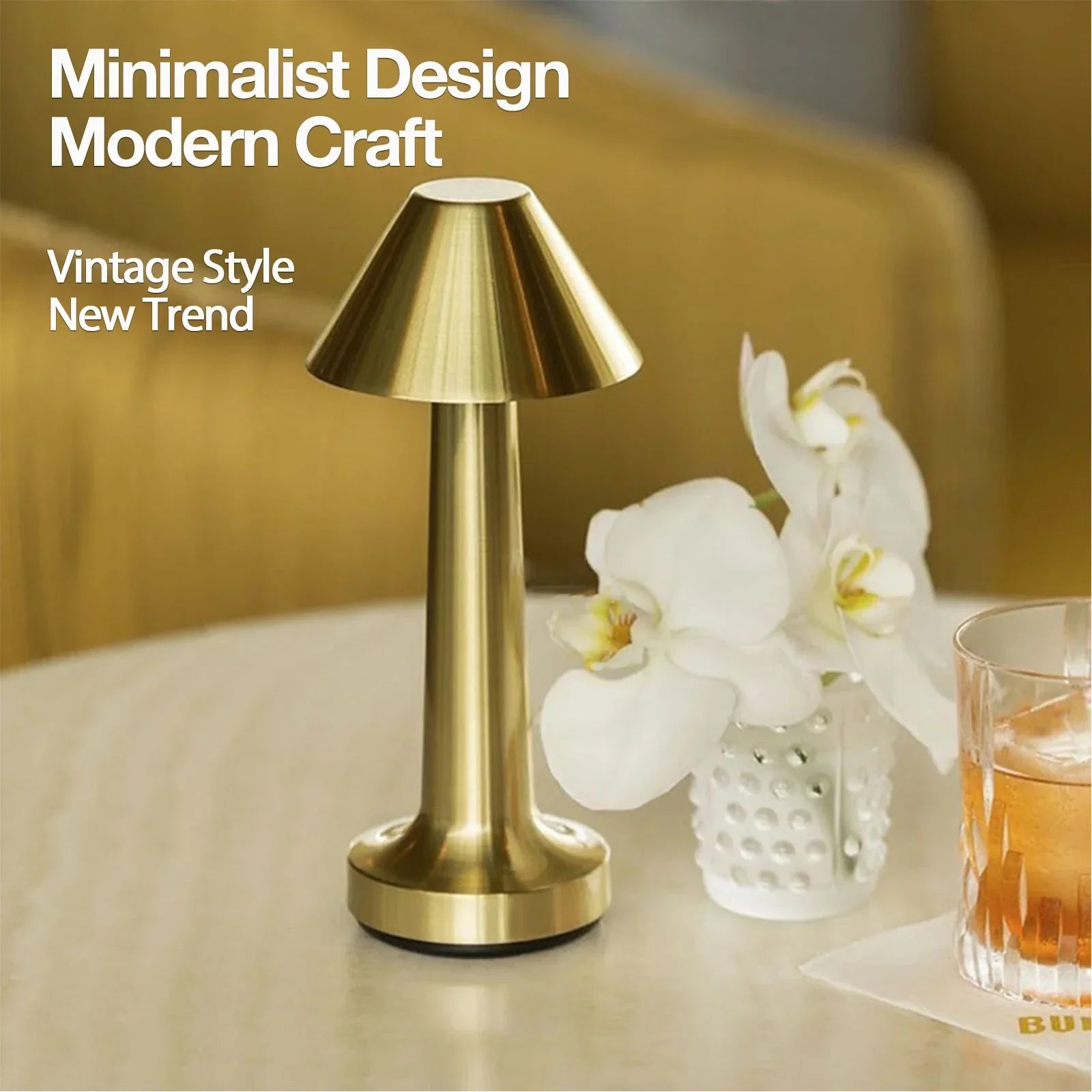 Minima Desk Lamp - Elegant Cordless LED Desk Lamp for a Modern Atmosphere