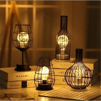 Retro Minimalist Hollow Lamps for Timeless Ambiance