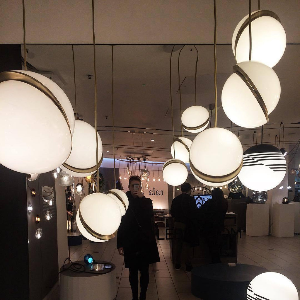 CielCourbe Lamp - Luxury Moonlight Pendant Lamp made of Acrylic and Brass
