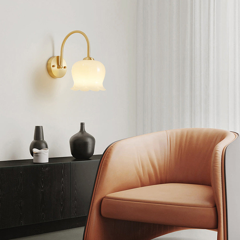 FrenchBloom – Elegant Glass Flower Wall Lamp