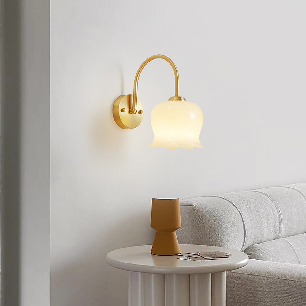 FrenchBloom – Elegant Glass Flower Wall Lamp