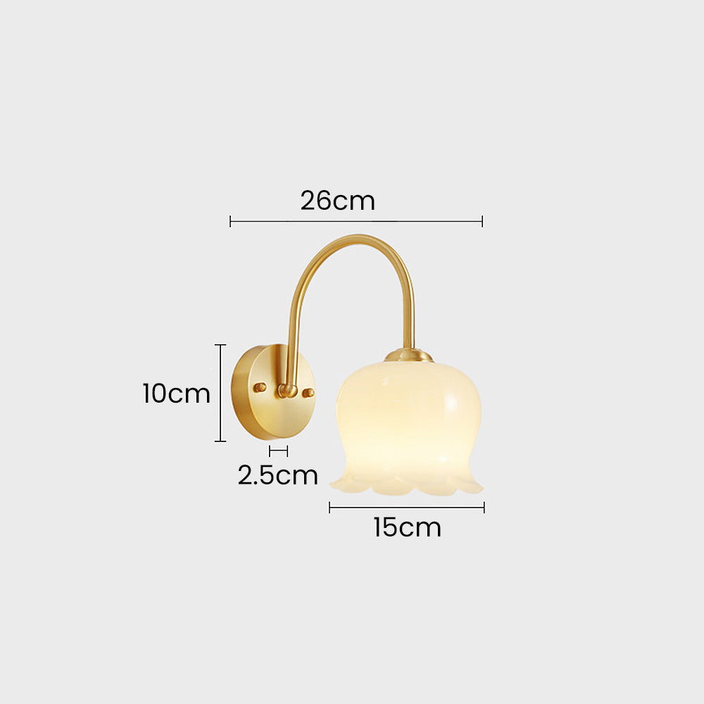 FrenchBloom – Elegant Glass Flower Wall Lamp