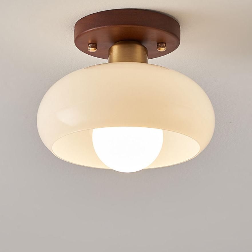 VintageGlow Ceiling Lamp - Authentic Wooden Retro Ceiling Lamp
