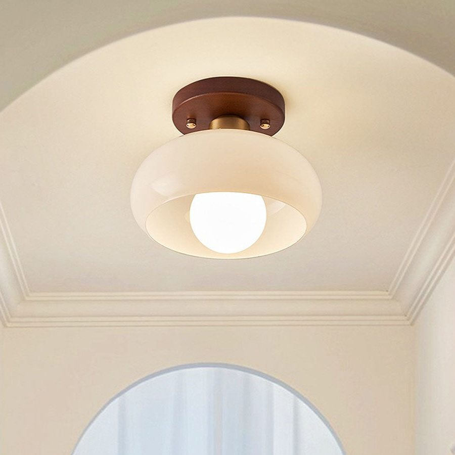 VintageGlow Ceiling Lamp - Authentic Wooden Retro Ceiling Lamp