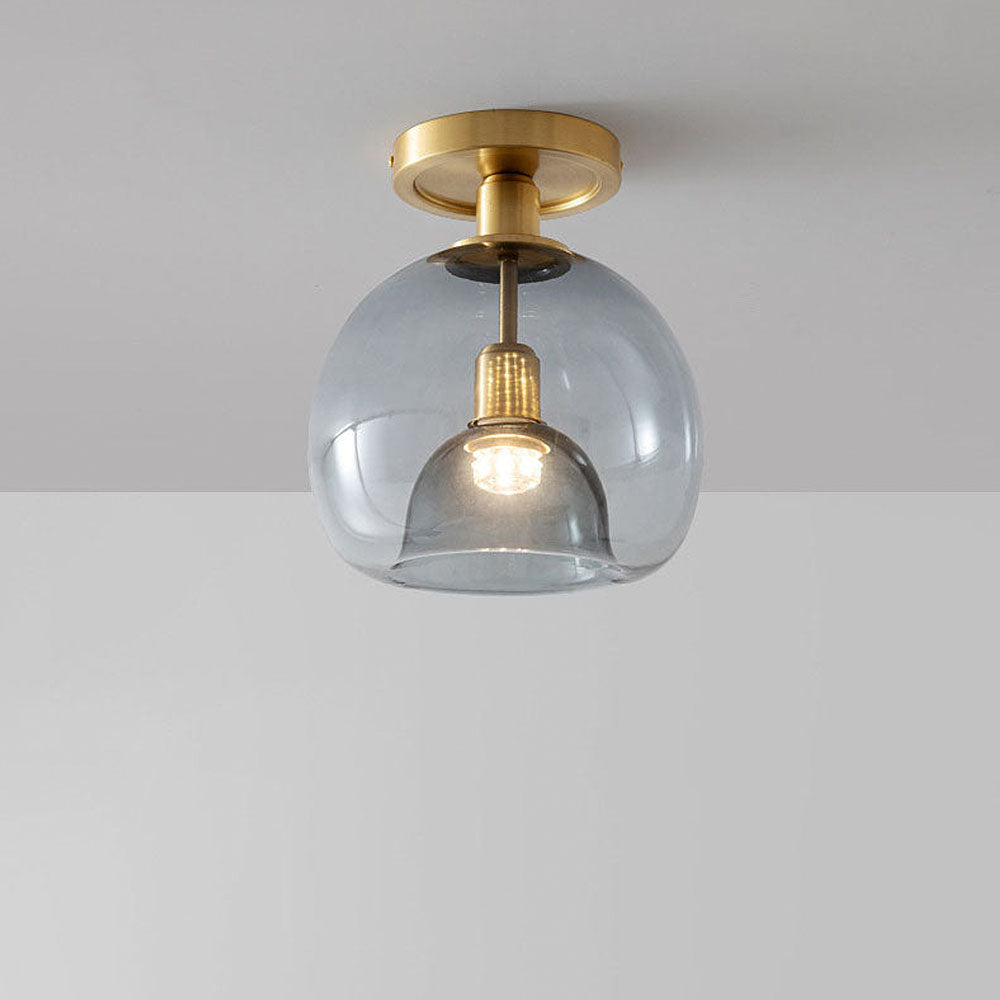 RefinedGlow Ceiling Light - Modern Grey Glass Ceiling Lamp