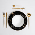 Libra Luxury - Black Marble Plate Set for the Table