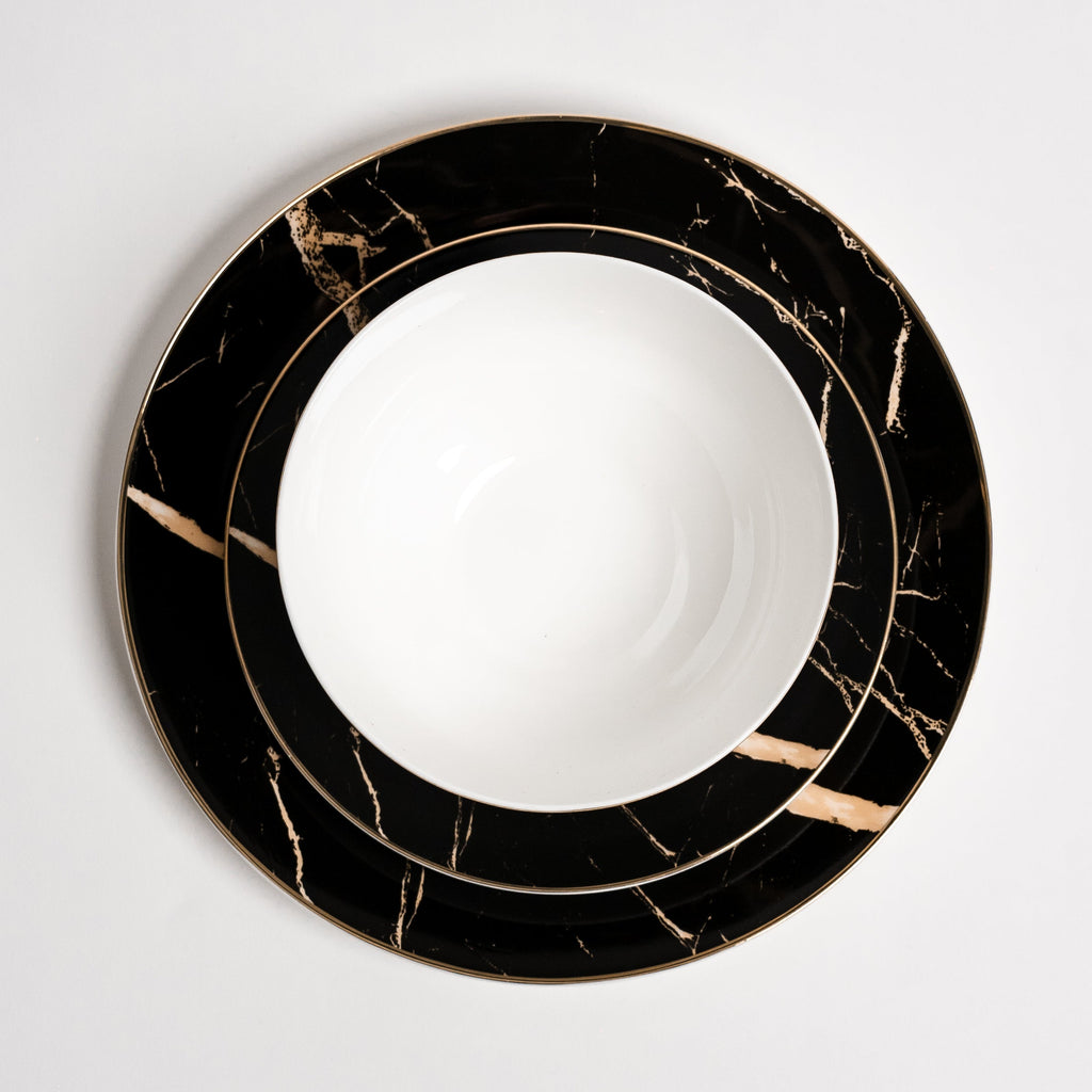 Libra Luxe - Black Marble Dinner Set