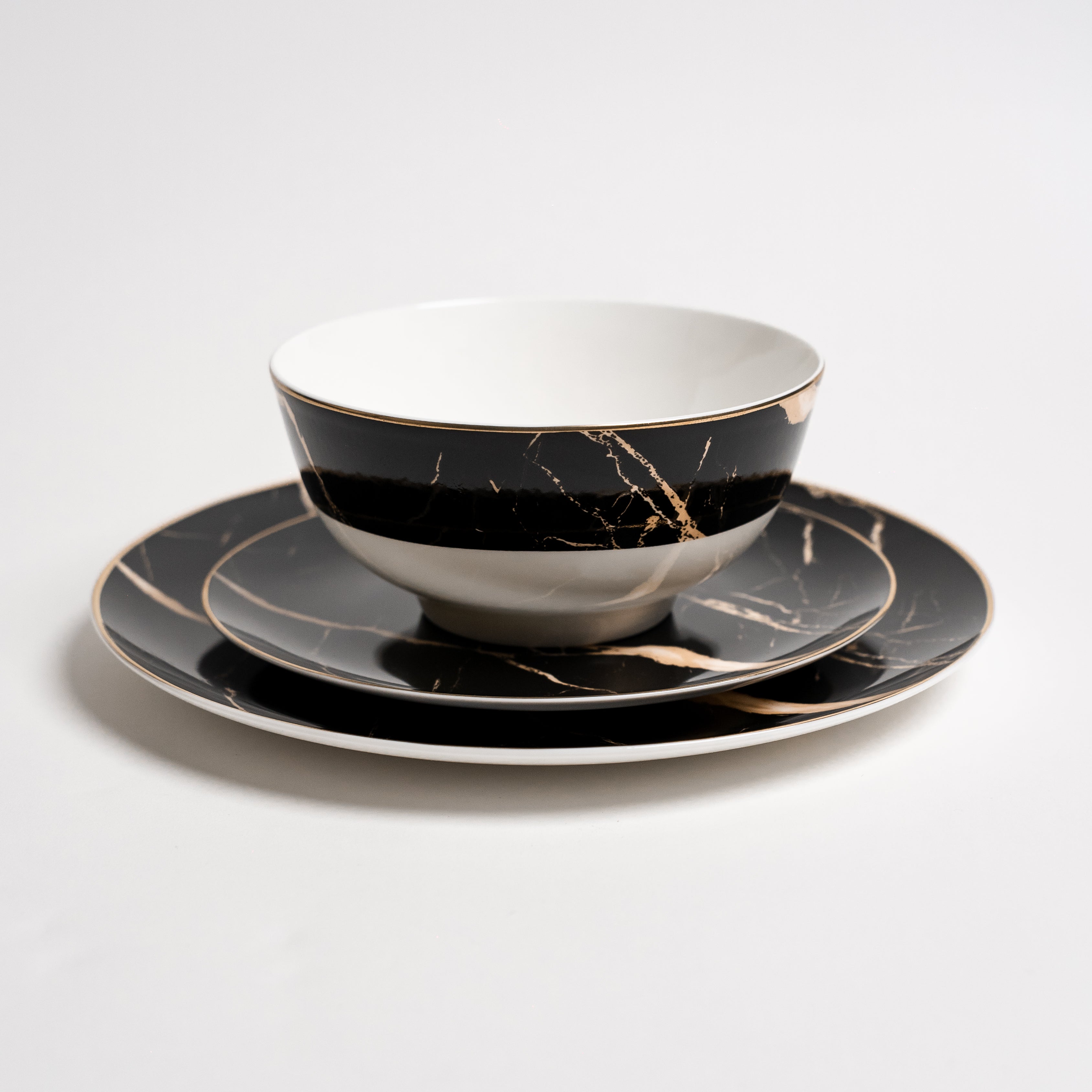 Libra Luxe - Black Marble Dinner Set