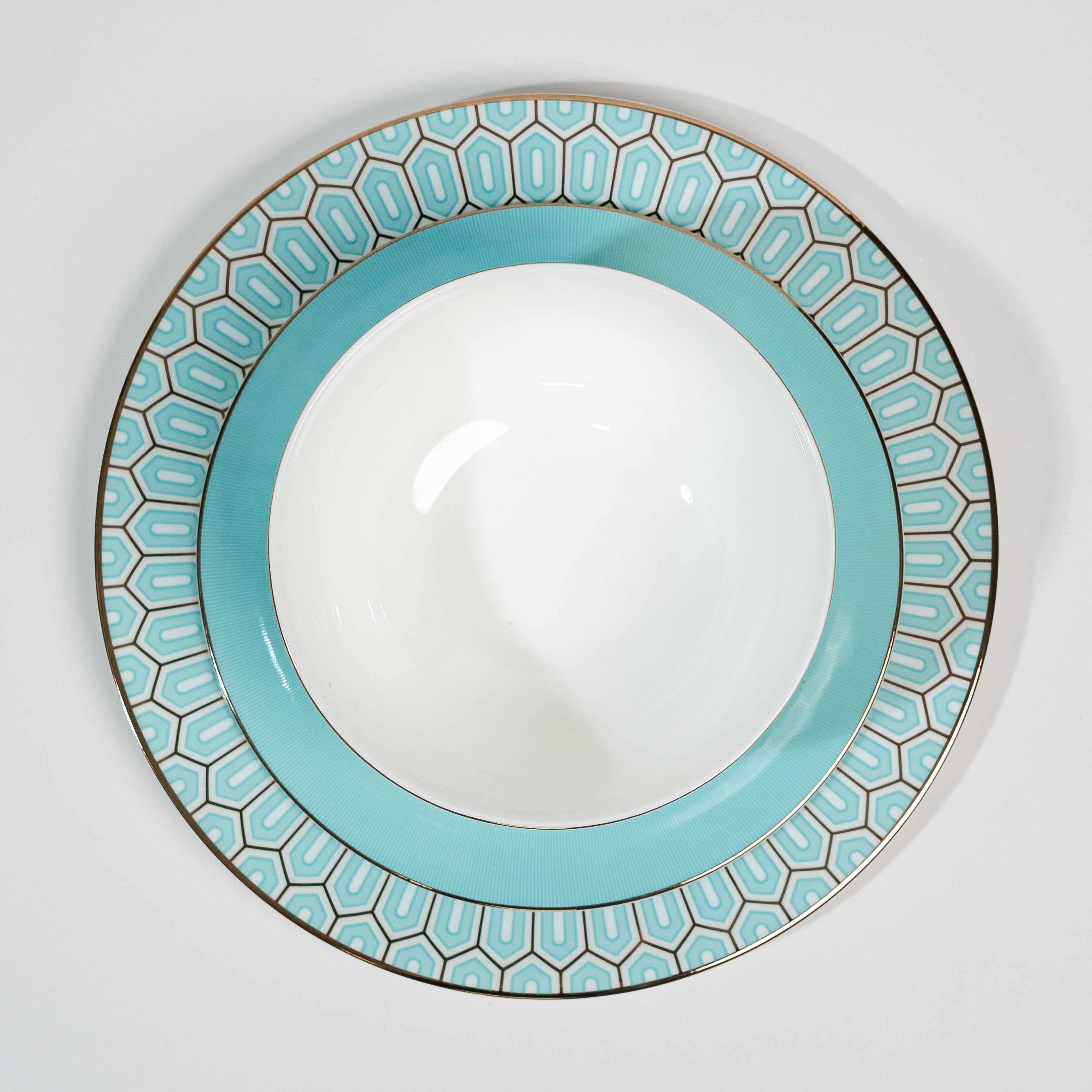 Tiffany Blue Elegance – Luxury Porcelain Dinnerware Set
