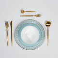 Tiffany Blue Elegance – Luxury Porcelain Dinnerware Set