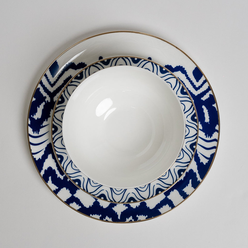 Parker Blue - Luxury Blue Dinnerware Set by Luminoir