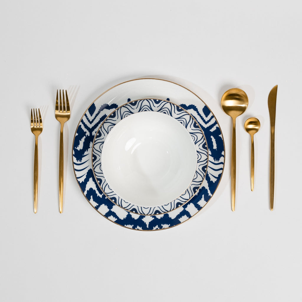 Parker Blue - Luxury Blue Dinnerware Set by Luminoir
