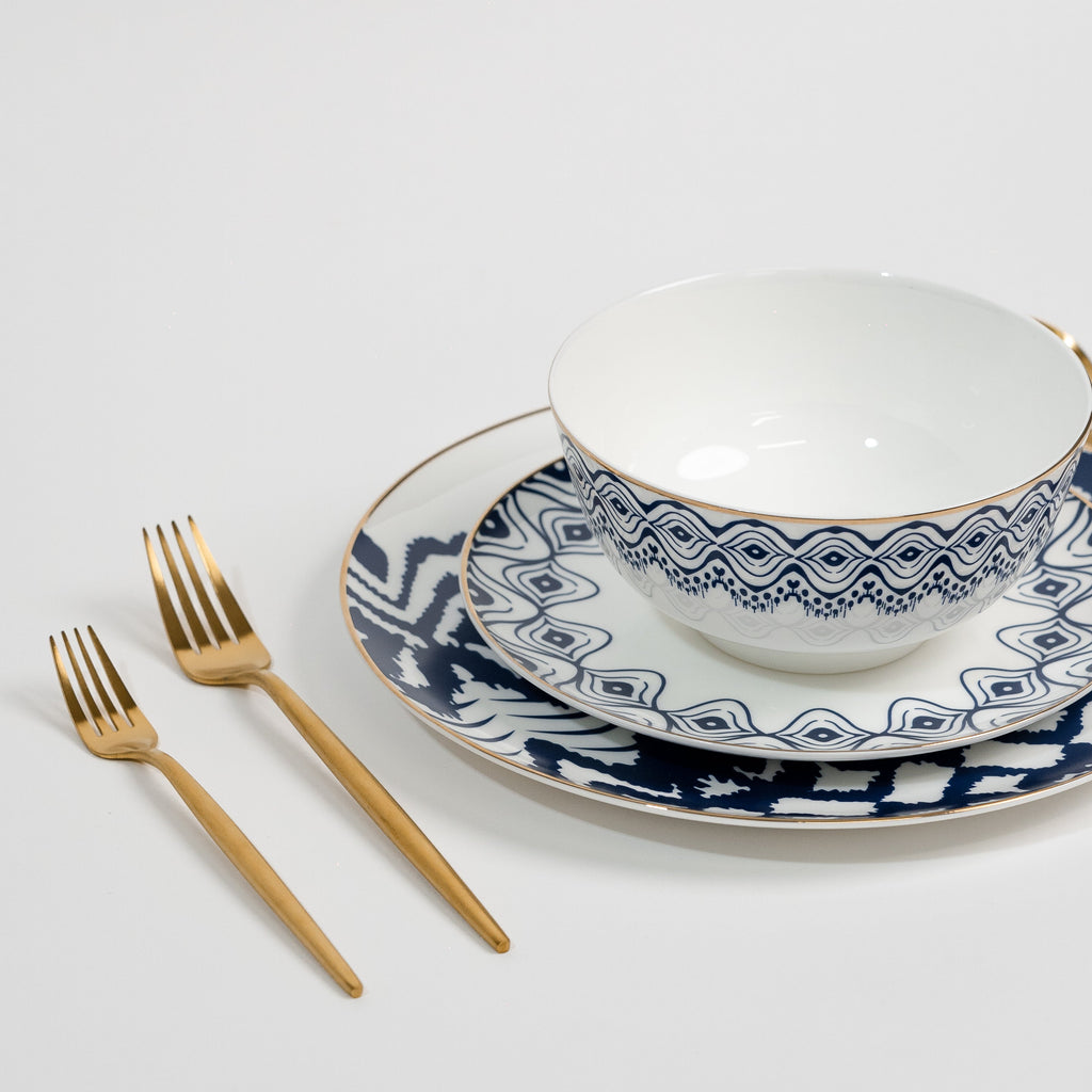 Parker Blue - Luxury Blue Dinnerware Set by Luminoir